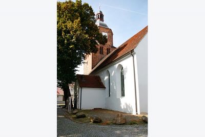 Blick auf die spätbarocke deutsche Kirche