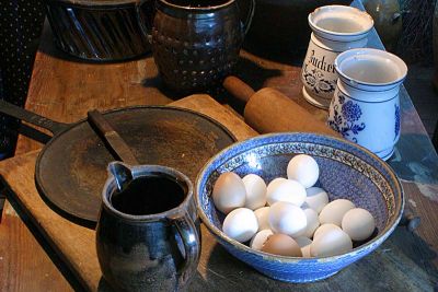 gedeckter Tisch im Heimatmuseum Dissen