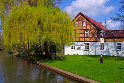 Giebelansicht Dubkow Mühle Leipe Spreewald Giebelansicht Dubkow Mühle