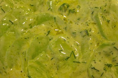 Sahne und Leinöl dazu ... fertig Sahne und Leinöl dazu ... fertig