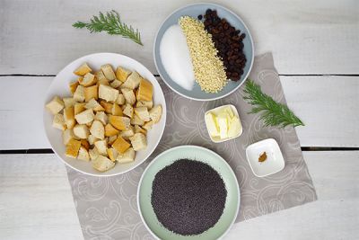 Zutaten für Mohnpielen Zutaten für Mohnpielen