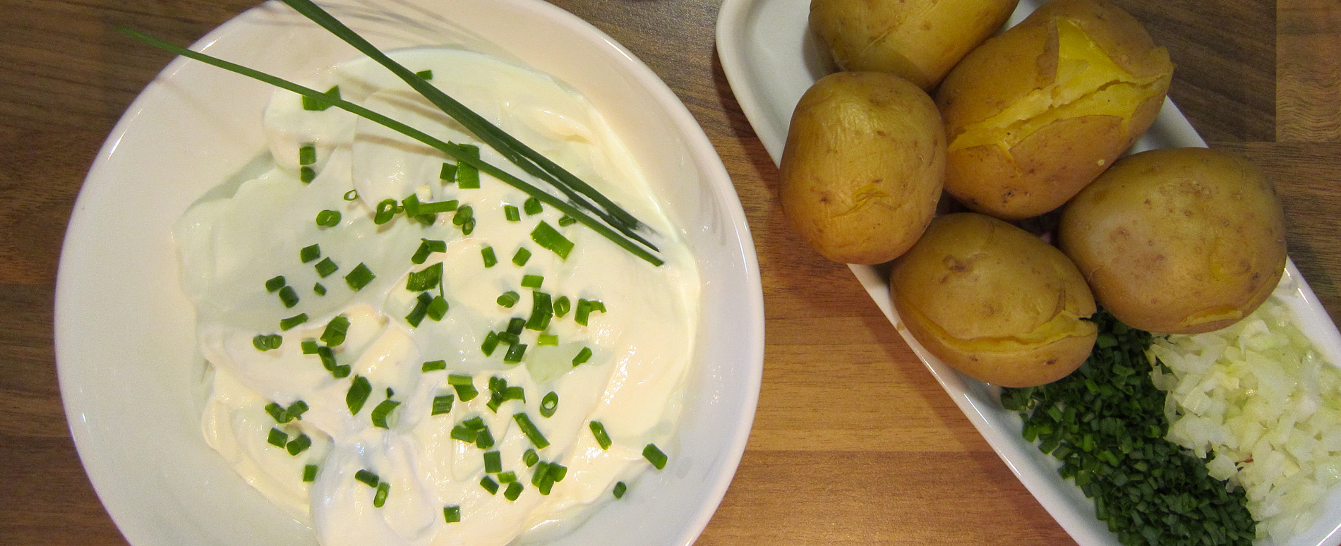Rezept Pellkartoffel mit Quark und Leinöl