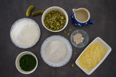 abgewogene und geschnippelte Zutaten