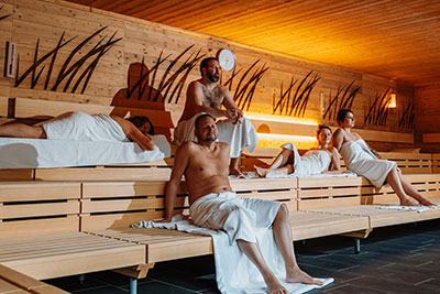 Saunagarten der Spreewald Therme Burg