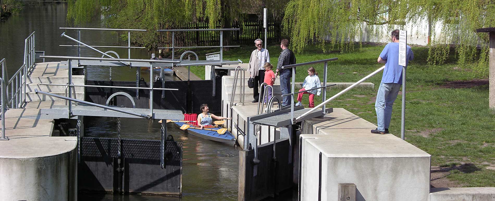 Schleuse an der Dubkow Mühle in Leipe