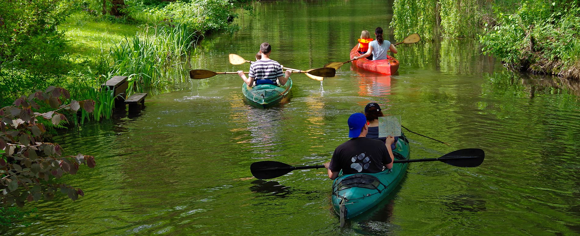 mit der Spreewaldkarte unterwegs